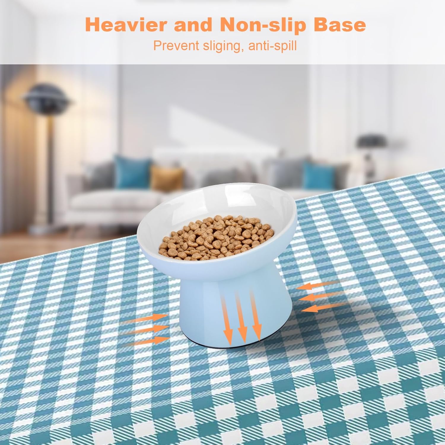 Elevated Cat Food Bowls 2 Pack,Ceramic Raised Cat Bowls with Non-Slip Base,Whisker Friendly Shallow Design for Dry & Wet Food,Anti-Vomiting Cat Feeder,Dishwasher & Microwave Safe (Pink&Blue)