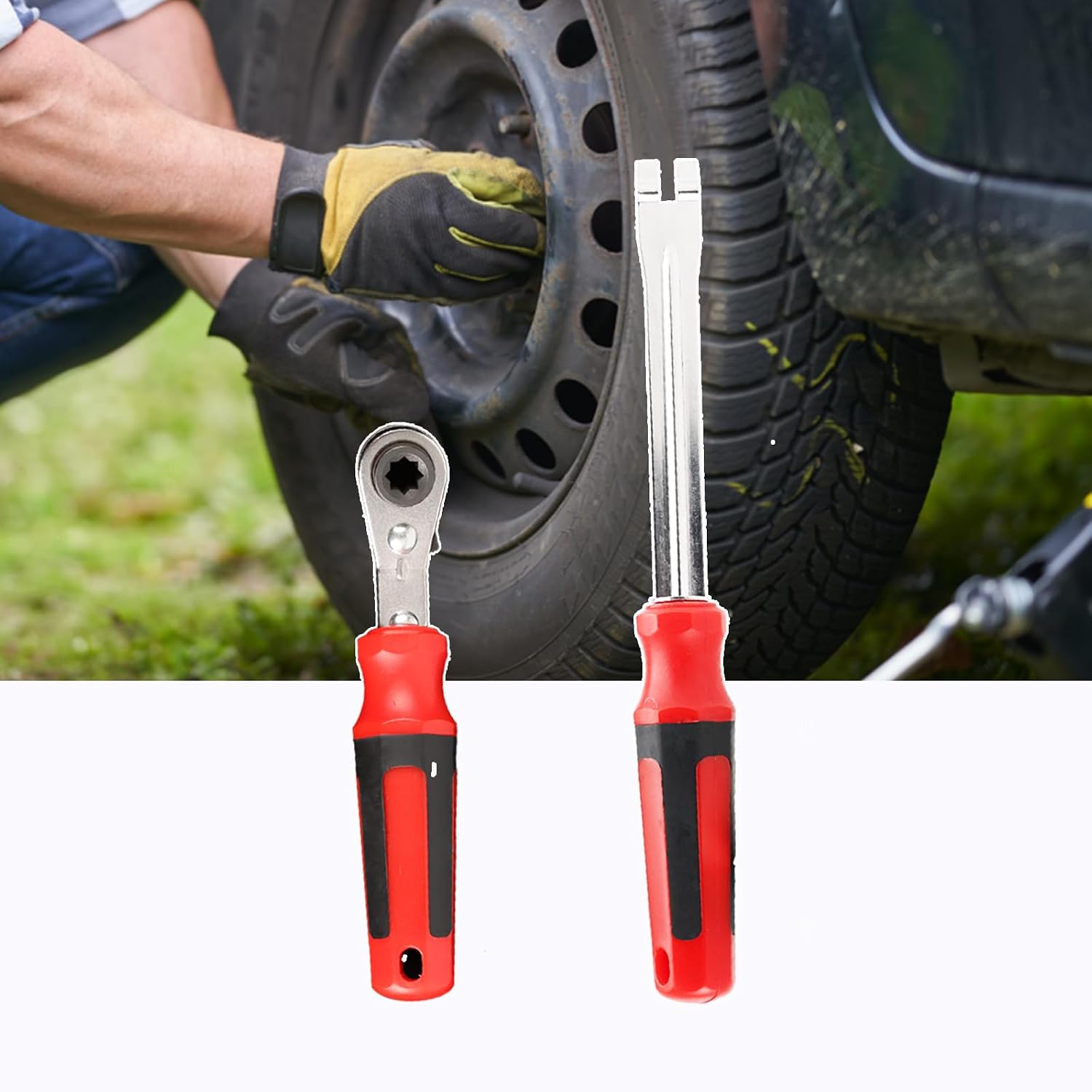2Piece Automatic Slack Adjuster Release Tool and Wrench 5/16'',Carbon Steel Construction Slack Adjuster Tool Sets for Big Truck,Trailer Brake Adjustment Tool,Hand Tools for Mechanic