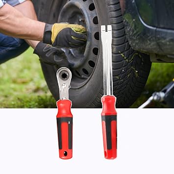 2Piece Automatic Slack Adjuster Release Tool and Wrench 5/16,Carbon Steel Construction Slack Adjuster Tool Sets for Big Truck,Trailer Brake Adjustment Tool,Hand Tools for Mechanic