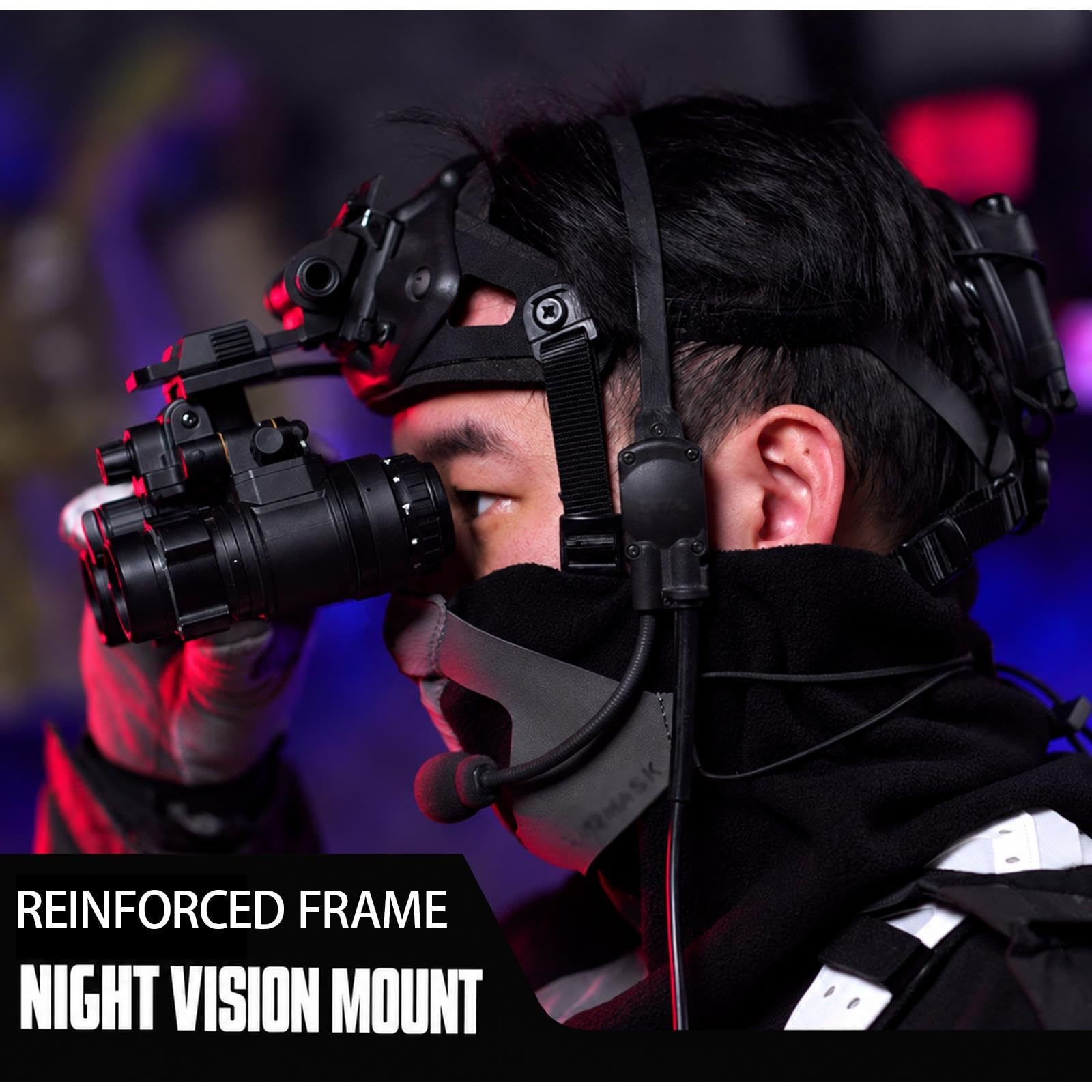Kopfhalterung for Nachtsicht mit Verstellgurt und Universal-NVG-Halter