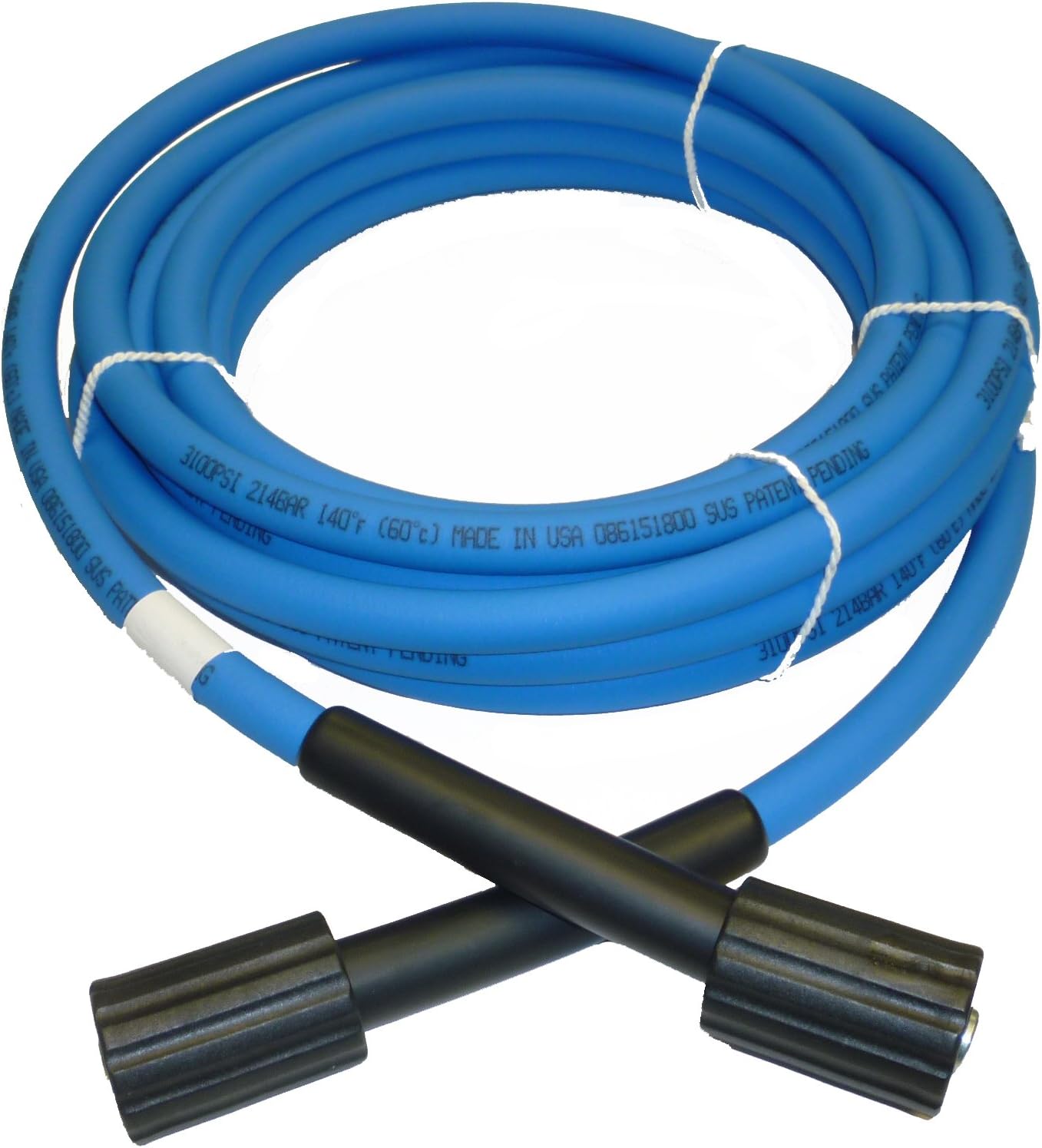 UBERFLEX Kink Resistant Pressure Washer Hose 5/16" x 25' 3,100 PSI with (2) 22MM