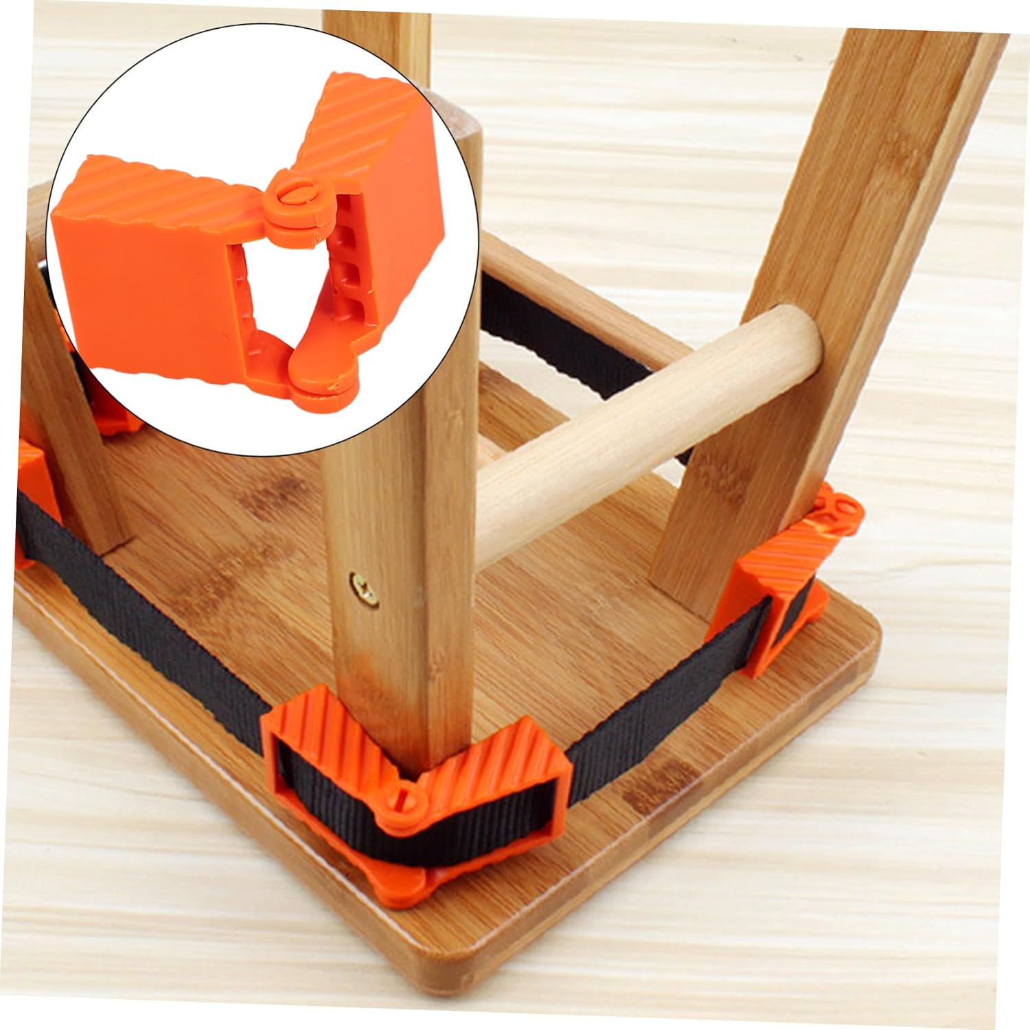 LIFKOME 4pcs Woodworking Band Clamp Blocks Strap for Woodworking Ratchet Band Block Quick Fixing Accessories