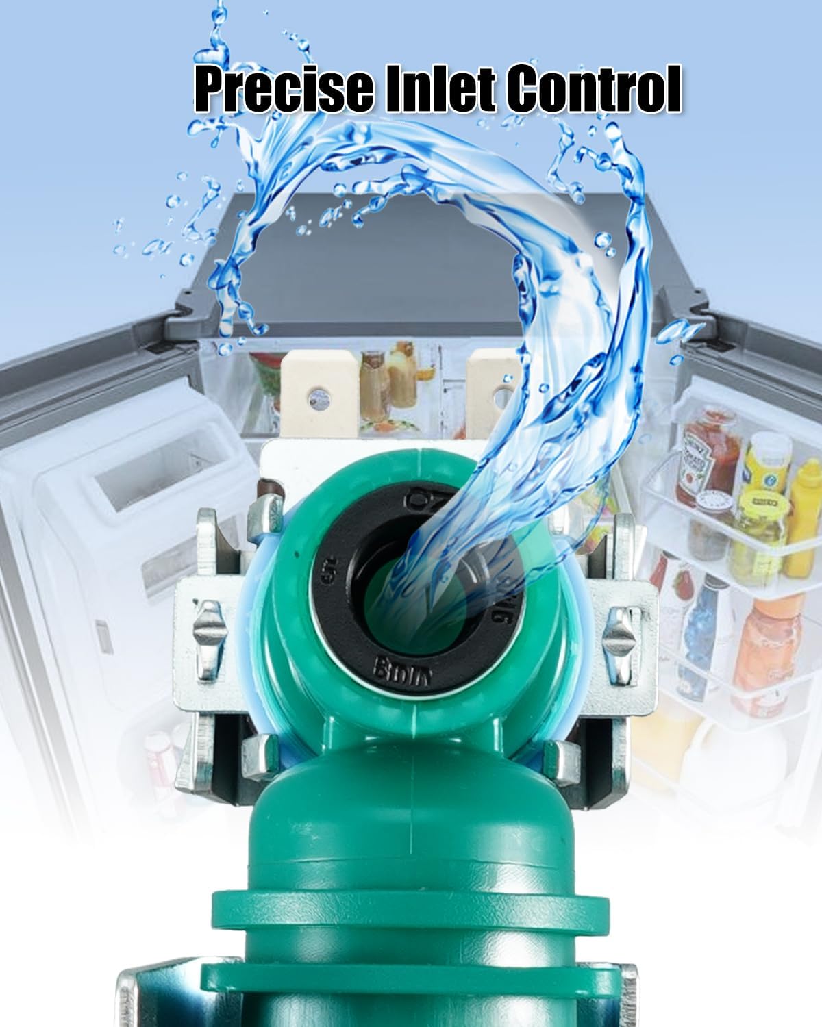W10279909 Refrigerator Water Inlet Solenoid Valve Compatible with Whirlpool Ice Maker Replace WPW10279909 W10498995 2117143 PS11751805 AP6018503