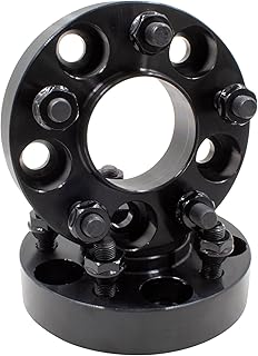 Wheel Accessories Parts Set of 2 Hub Centric Wheel Spacers Adapters 5x4.50 to 5x4.50 (5x114.3 to 5x114.3) with 71.5 Center Bore 1.25" Thickness M14x1.5 Thread