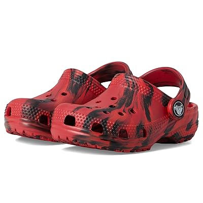 Crocs Kids Classic Marbled Tie Dye Clogs (Toddler) Kids Shoes Pepper/Black