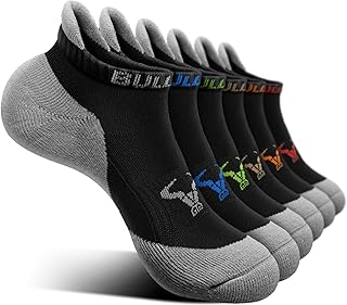 Mens Socks, Athletic Ankle Socks No Show For Men Running with Full Cushioned Sole