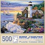 Bits and Pieces - Large 500 Piece Jigsaw Puzzle for Adults - Perfect Dawn Designed by Artist Laura Glen Lawson, Completed Puzzle Size: 18 x 24