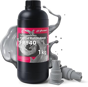 phrozen 3D Printer Functional Resin [FR940] Flame Retardant Ideal for Automotives, Machinery, Tool applications in High-Temp Environment, Engineering Series 1KG