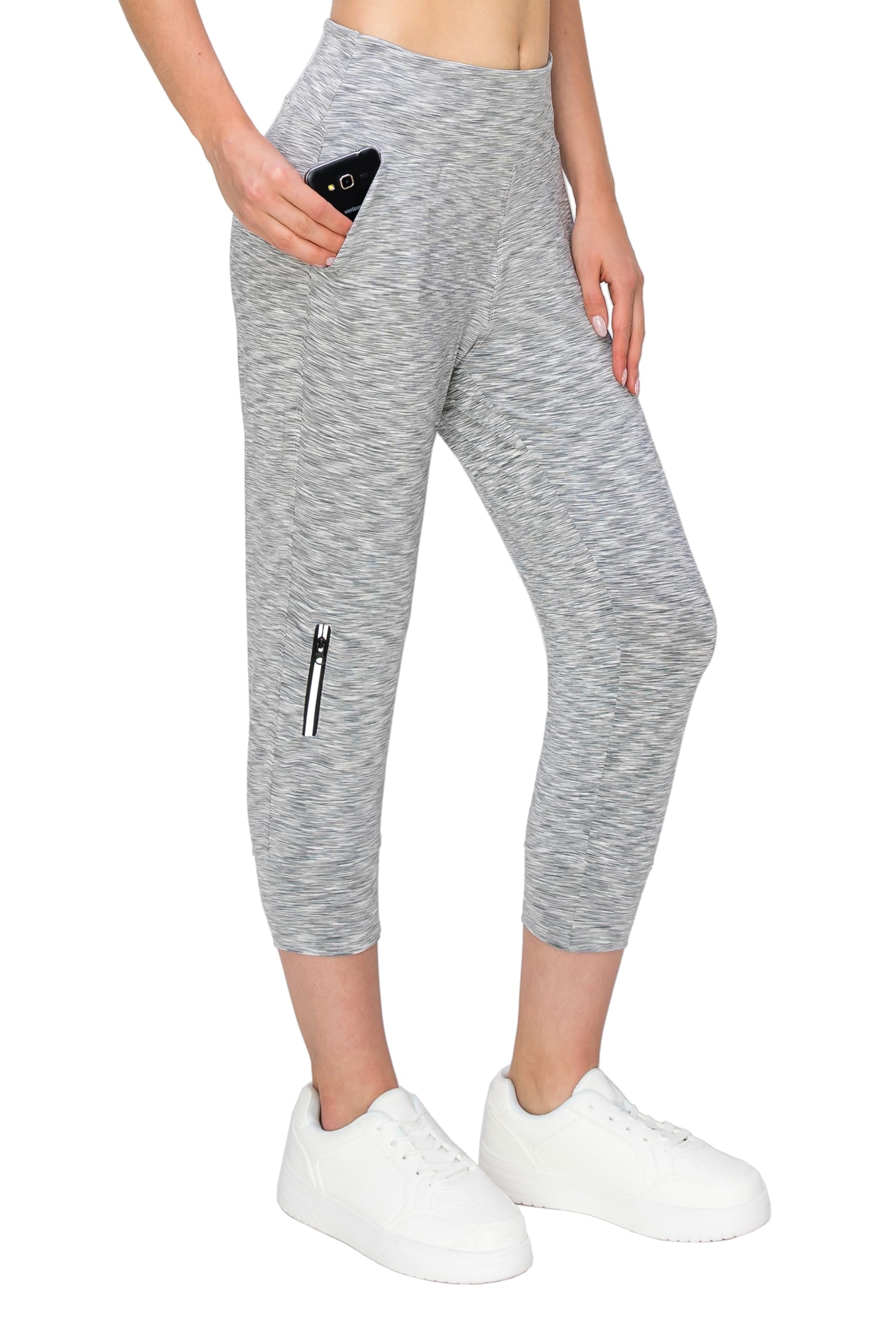 Pantalon de jogging doux capri Space Dye Gris Csjog8171