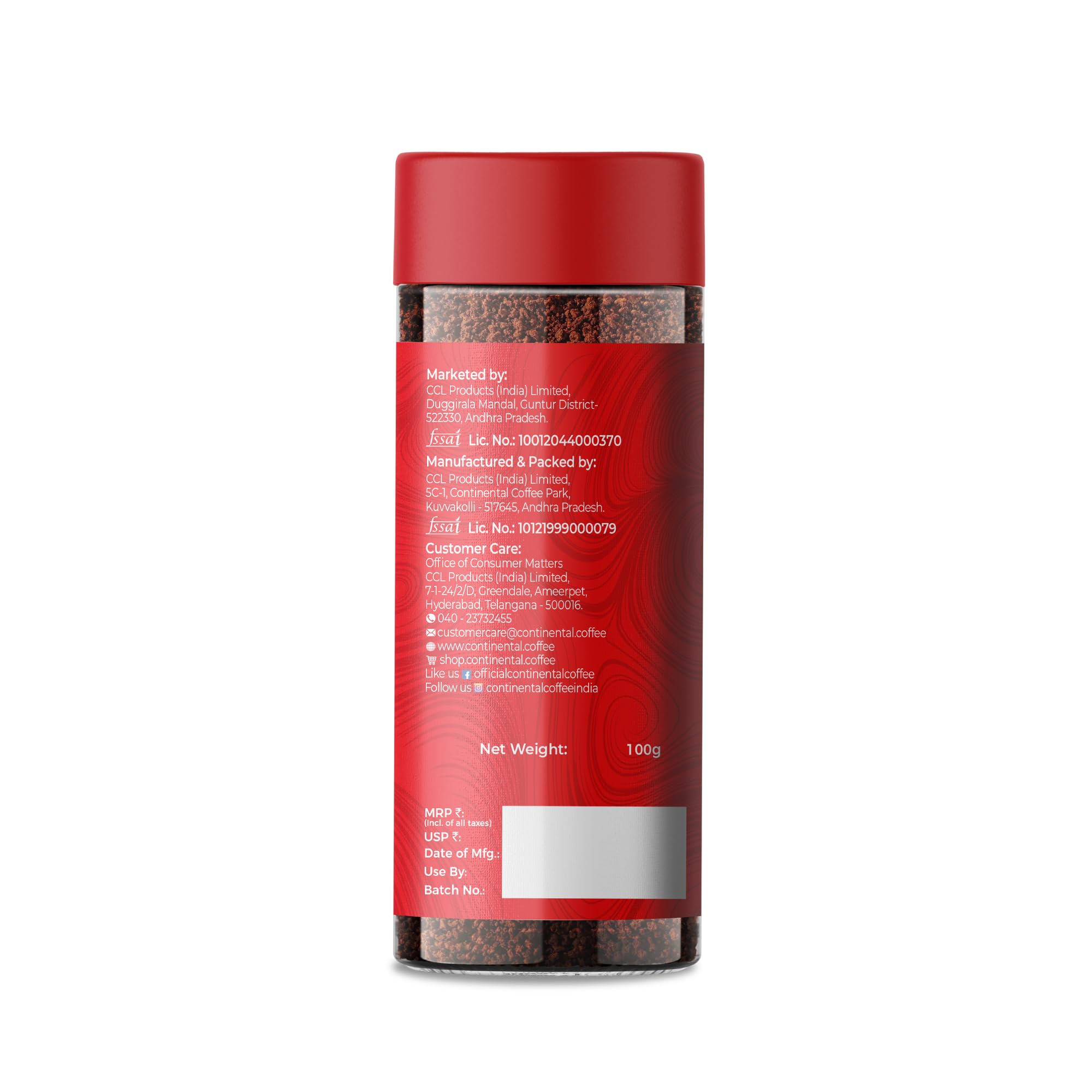 Continental Speciale Instant Coffee | Premium Arabica Blend | 100% Pure Coffee | Smooth & Rich Instant Coffee | Medium Roast | No Added Flavors | 100g Jar - Image 3 thumbnail