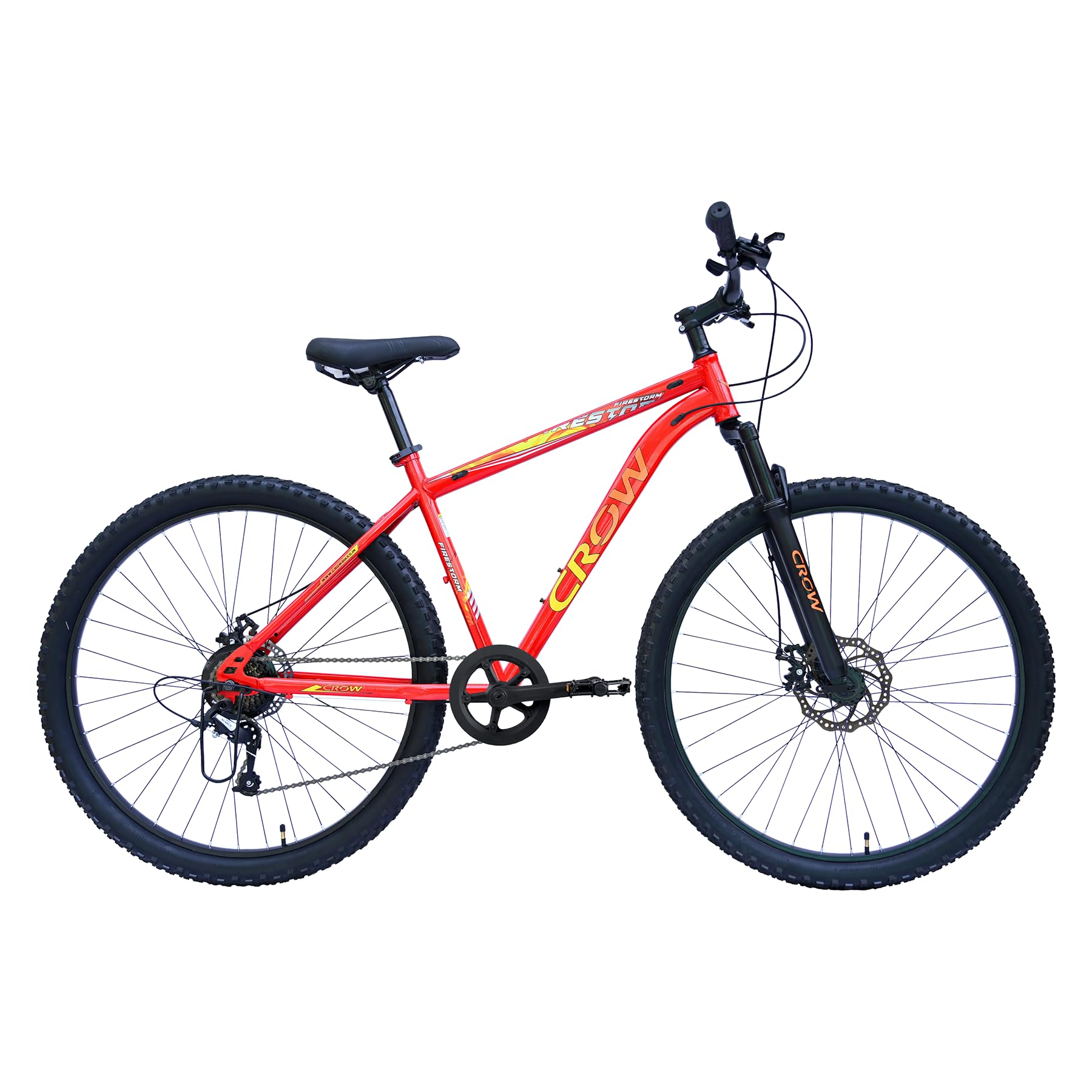 CROW - FIRE Storm 7 Speed Gear Cycle for Boys |26" T Cycle for Boys 10 to 15 Years| Bicycle for Men Adult |MTB with Front Suspension & Dual disc Brakes | Unisex 26" INCH MTB-picture-26