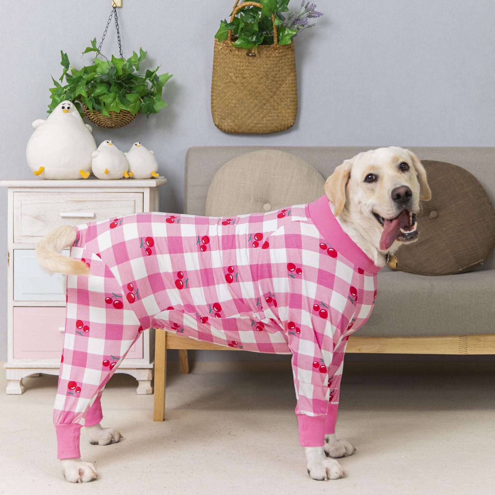 Amazon | ピンク 犬 リカバリー スーツ メス オス 手術後 中型犬