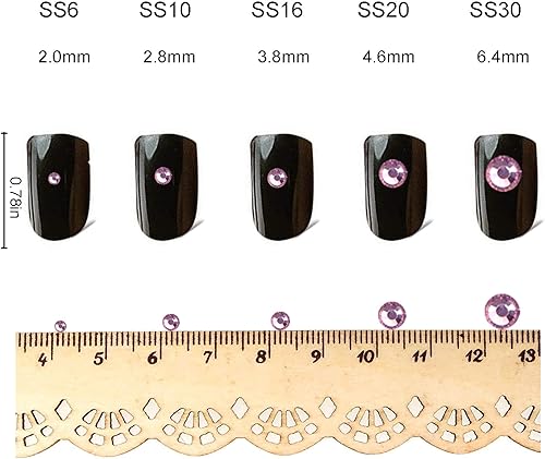 Miniatura 4 de FYGEM 4000 unidades de diamantes de imitación de hierro de fijación en caliente para hacer joyas con bolígrafo de recolección (amatista clara, SS6)