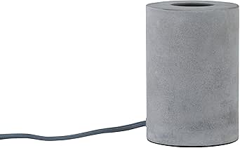 Paulmann 79621 Neordic Mik Tischleuchte rund max. 1x20W Tischlampe für E27 Lampen Nachttischlampe Grau 230V Beton ohne Leuchtmittel