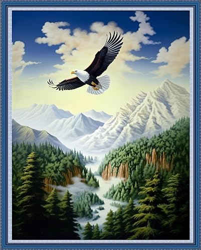 Miniatura 21 de Dimensean Kits de punto de cruz estampados, gama completa de patrones de bordado, kits de iniciación para principiantes, adultos o niños, kits