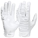 Nxtrnd G1 Pro Men\'s Football Gloves, Adult Sticky Receiver Gloves (White, Medium)