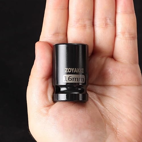 Miniatura 83 de Enchufe de impacto de 6 PT de 1/2" x 0.827 in de profundidad, CR-MO, 1/2 pulgada de accionamiento de 6 puntos para una fácil extracción