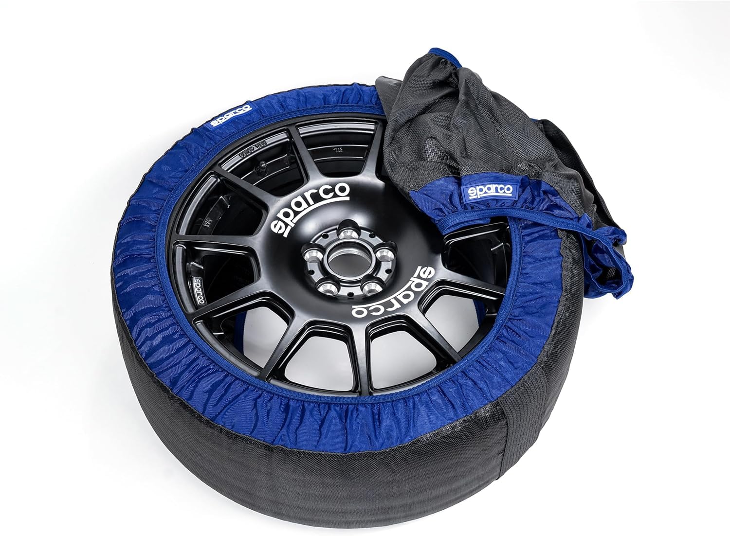 Sparco SnowShield | Juego de 2 cadenas de nieve para coche | Cadenas para nieve fáciles de montar | Silenciosas, duraderas, homologadas y reutilizables (Talla XL)
