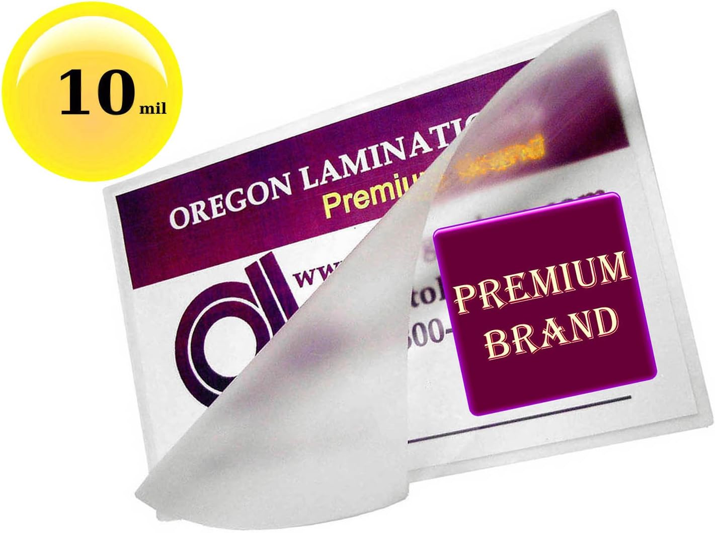 200-count Thermal Laminating Pouches 3 x 5-in x 10 Mil 2 sides, Heat for Clear Gloss finish thru 2.75 x 4.75-inch cards, Small Index Card size Round Corners, Waterproof (76mm x 127mm x 250mic 2 sides)