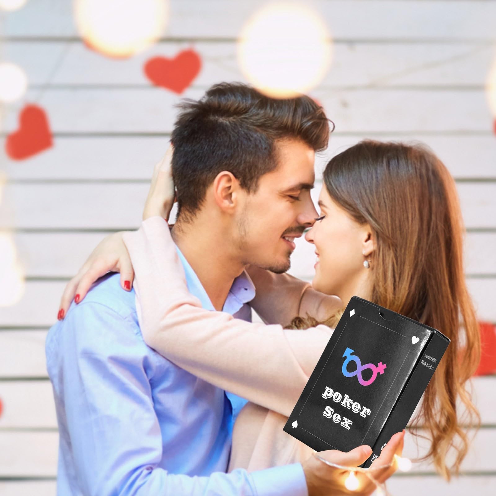 Regali di San Valentino Coppie Adulti Poker Gioco Poker Camera Da Letto Giochi Notturni Regalo per Lui & Lei BZa382 (Nero, Taglia Unica)