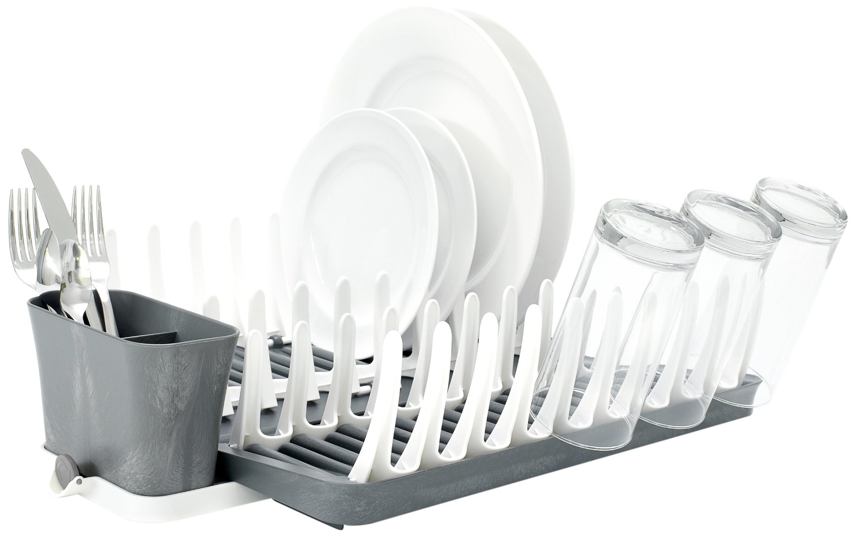 Full Circle Smart Rack Foldable Dish Rack Bright Graphite 1 Count Bright Graphite