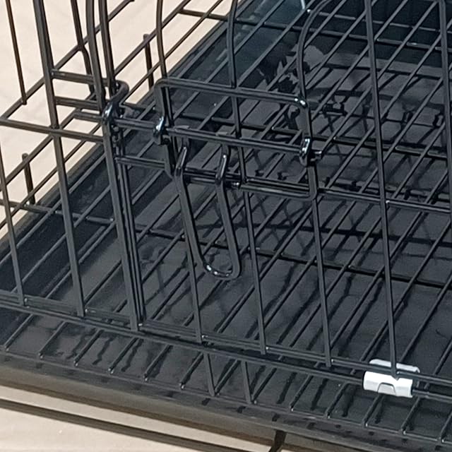 Foto 6 de 6 de Jaula para Perros, Jaula para Mascotas Jaula Metálica para Perros Bandeja Base de Plástico (61.5 * 43 *…