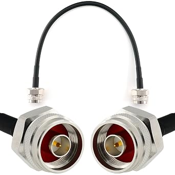 30cm N Male to N Male Hex/Knurl Head Coaxial Cable HF-240 Coax LMR 240 Equivalent 50ohm Low Loss N Type Extension Lead
