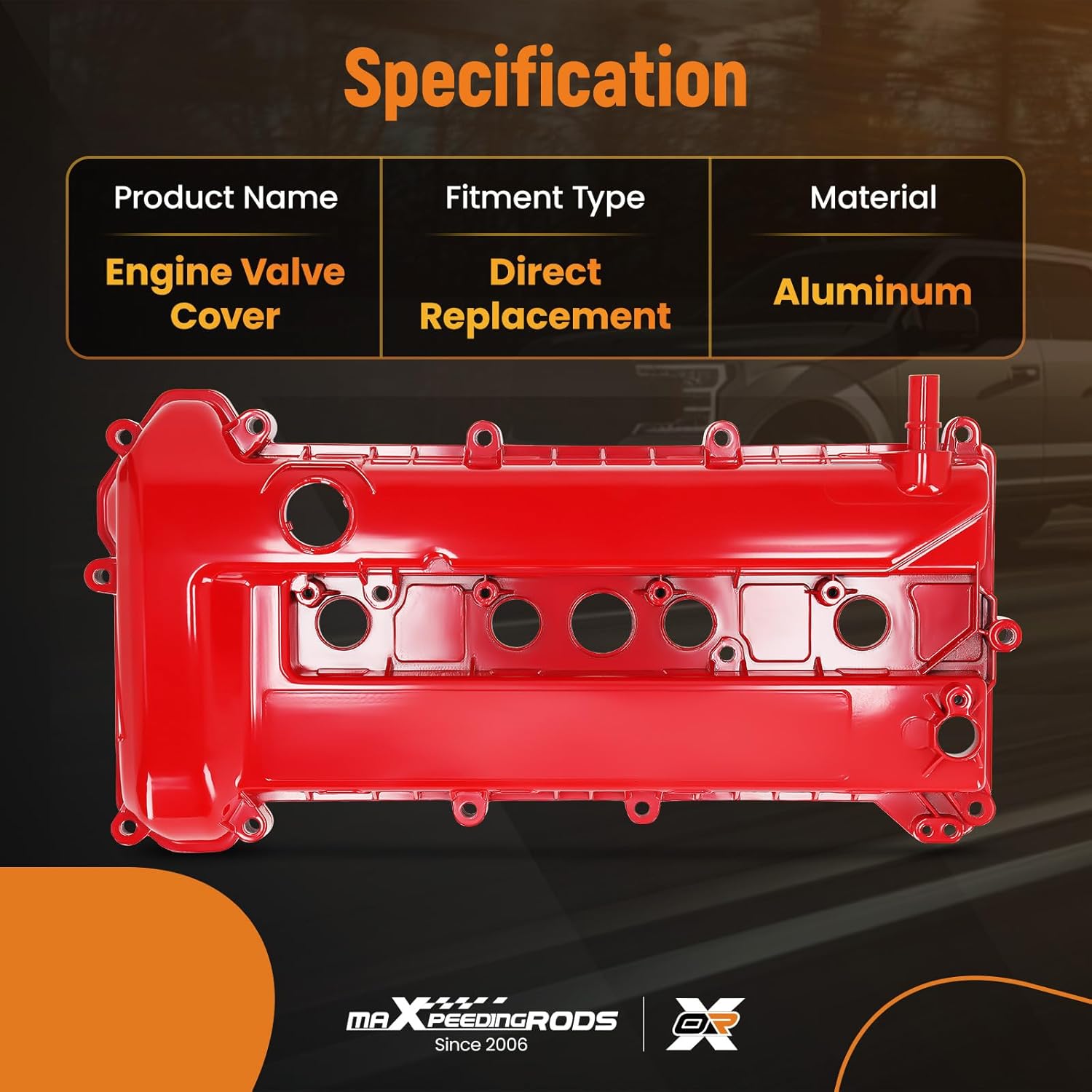 maXpeedingrods Upgraded Aluminum Engine Valve Cover for Ford Escape Focus Transit Connect for Mercury Mariner 2.0L 2.3L 2005-2013 Replacement 4S4Z6582C 4S4Z6582D