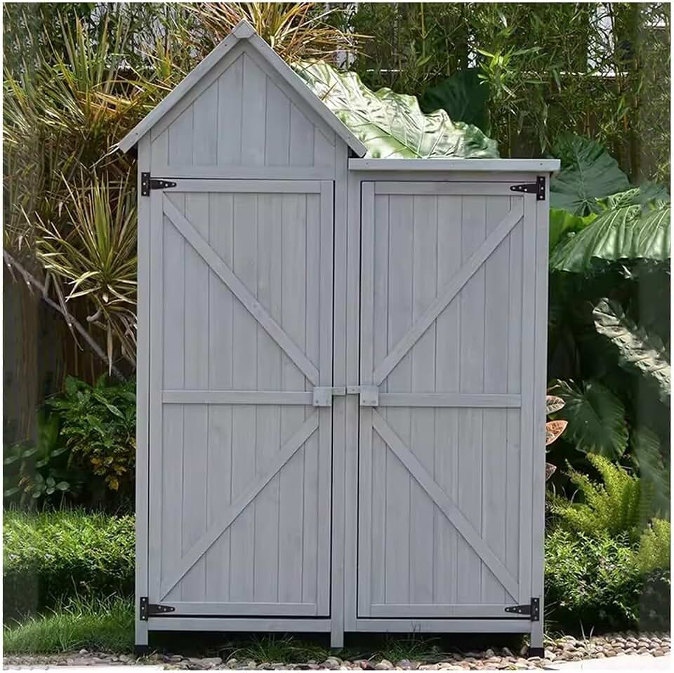 Outdoor Storage Shed Courtyard Storage Cabinet Outdoor Balcony Garden Villa Storage Rack and Miscellaneous Cabinet Outside Tools Cabinet,