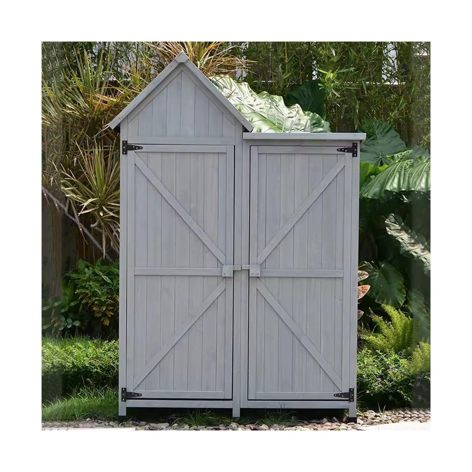 SaryEdge Outdoor Storage Shed Courtyard Storage Cabinet Outdoor Balcony Garden Villa Storage Rack and Miscellaneous Cabinet Outside Tools Cabinet,