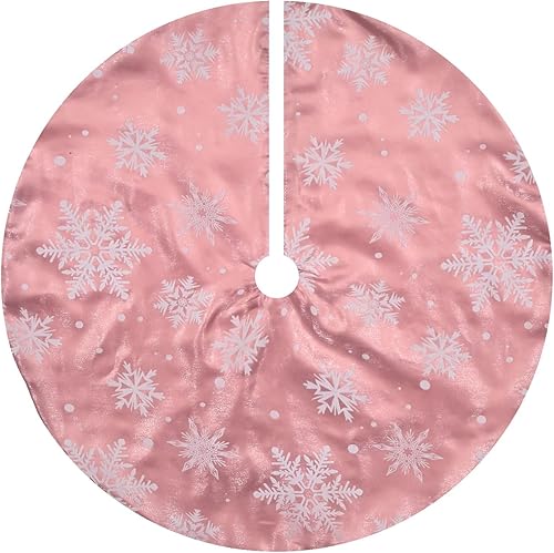 Miniatura 121 de Pie de árbol de Navidad FLASH WORLD, con estampado de nieve (color blanco, 36 pulgadas)