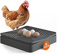 Pawtners Chicken Nesting Pads 12x12 Washable Silicone Liners for Coop Bedding, Reusable Laying Box Mats 6 Pack