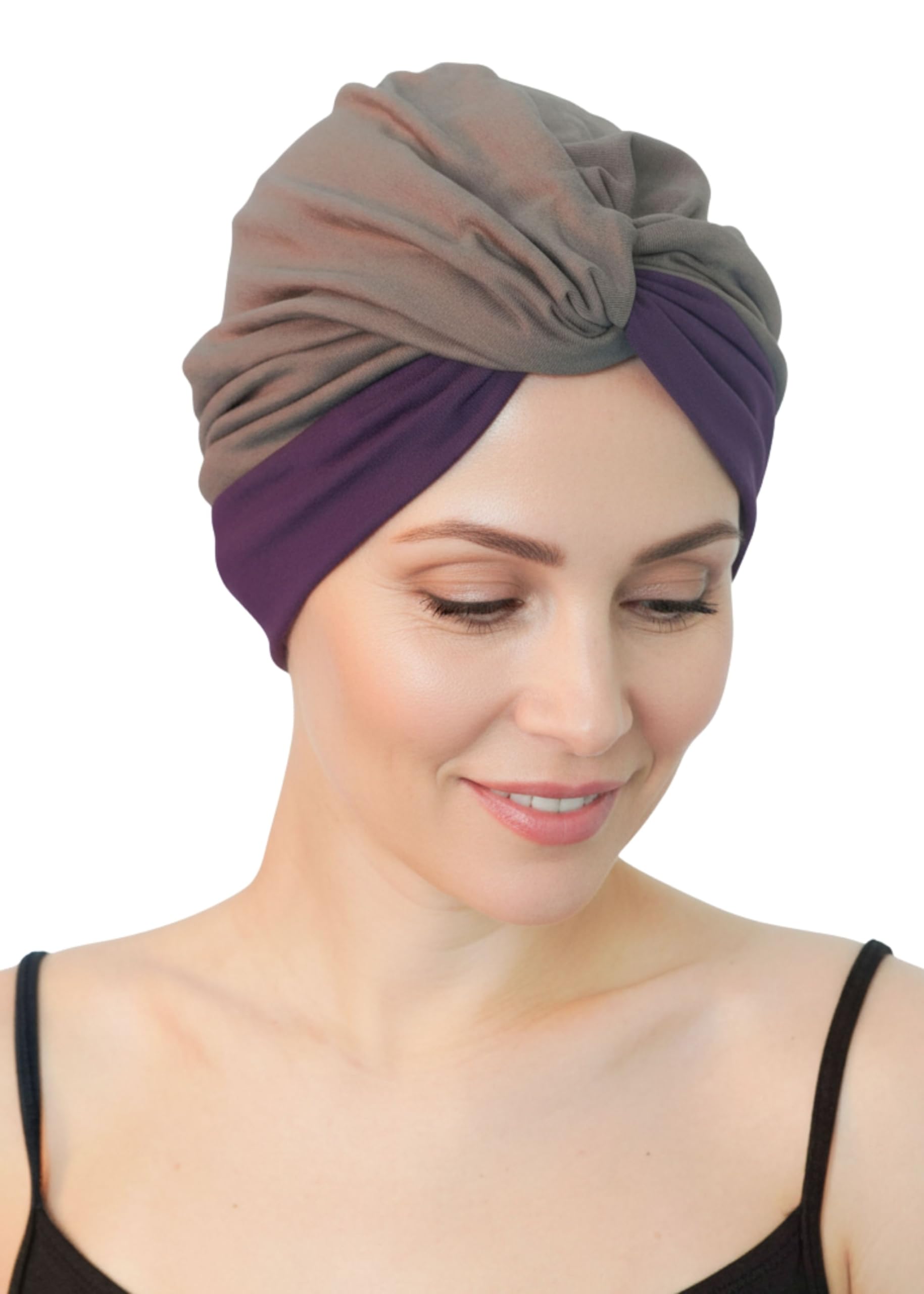 Deresina Headwear Turban Chimio Femme, Torsadée Bonnets en Bambou pour la Perte de Cheveux, Respirant Coiffe Couvre-Chef Complet, Chapeau Classique, Elegant et Confortable pour Dames