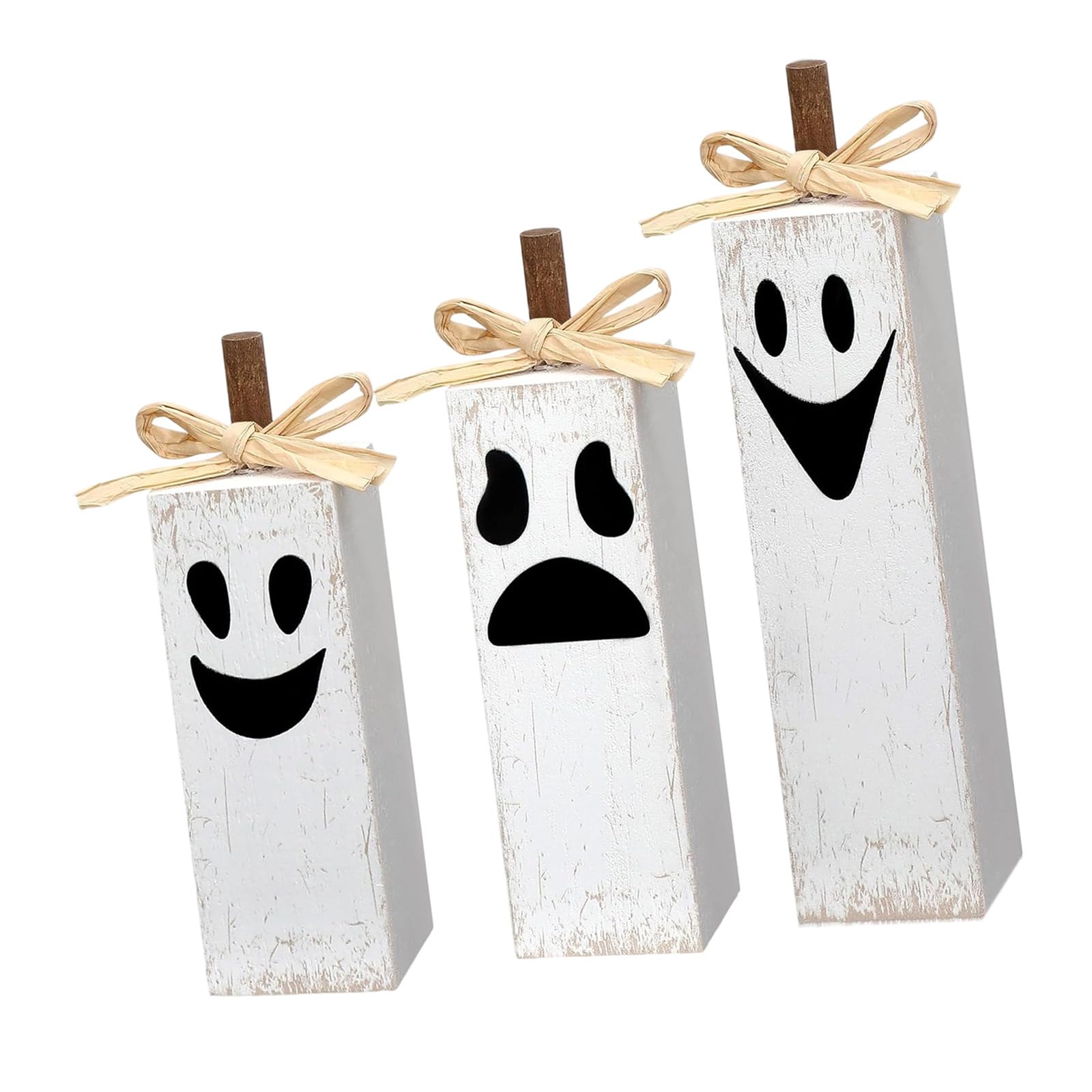 YROHGKPN Handcrafted Halloween Tabletop Decors Set of 3 Tabletop Centerpieces for Seasonal Homes and Shop Displays Winter Table Centerpieces