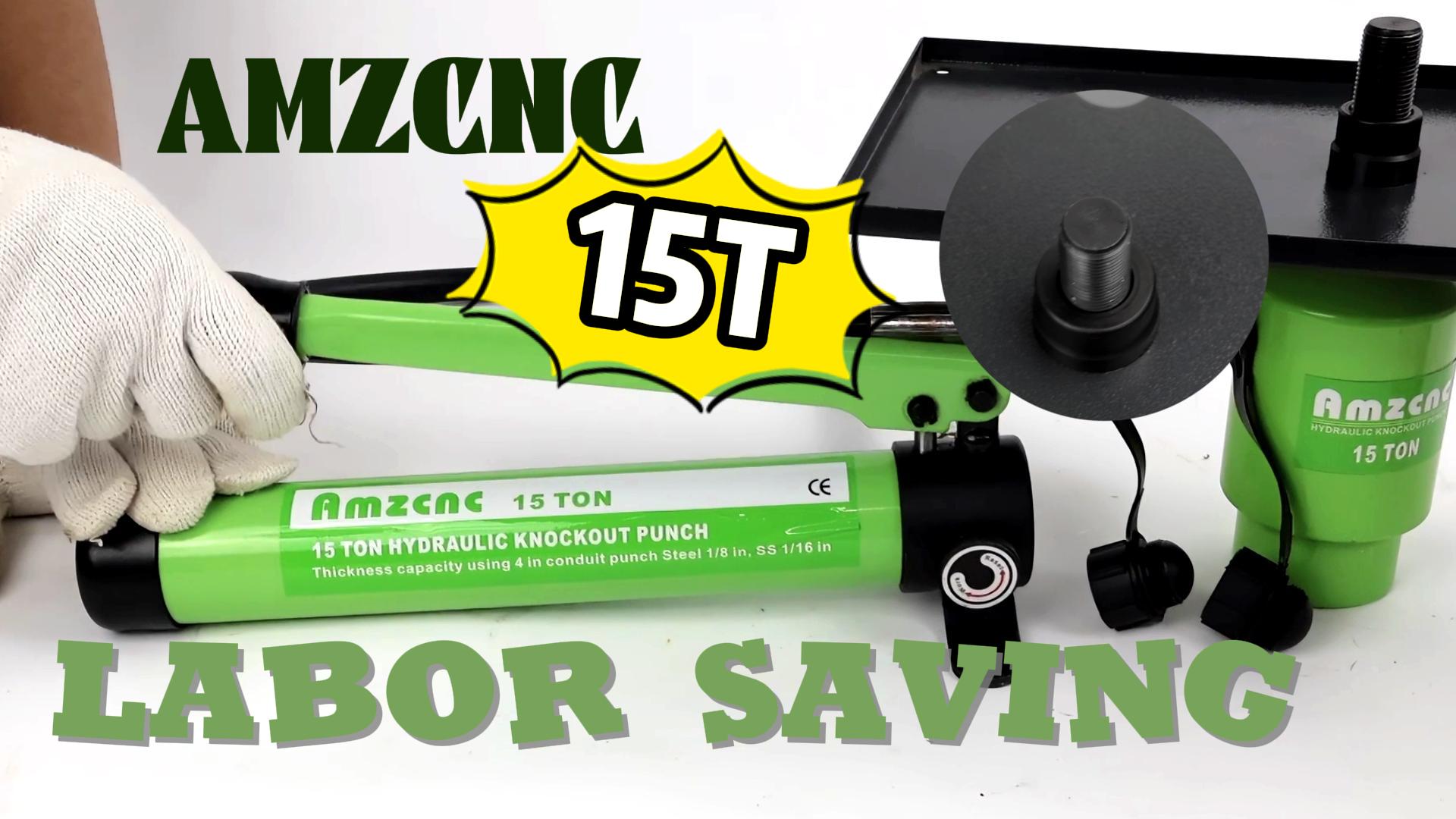 AMZCNC 15 Ton 1/2 Inch to 4 Inch Hydraulic Knockout Punch Driver