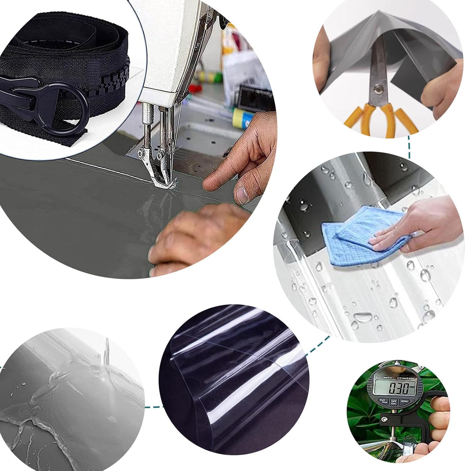 Clear Tarp Curtains Outdoor Heavy Duty Tarpaulin Side Panels with Zipper/Eyelets, PVC Tarpaulin Partition Rain Curtains, Transparent Waterproof Canopy, for Pergola Patio,W×H-1×0.8m/3.3 * 2.6ft