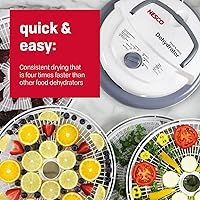 Vista 3 de NESCO FD-75A Snackmaster Pro - Deshidratador de alimentos, para aperitivos, frutas, carne seca de res, gris y kit de carne seca Jumbo Works, 1, rojo
