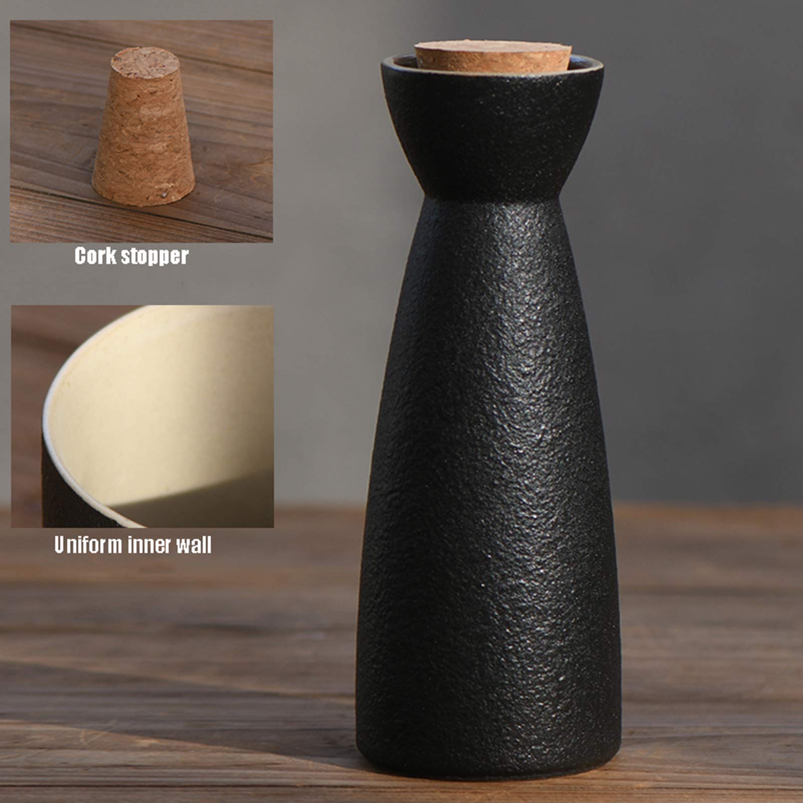 Service à saké et Tasses avec réchaud Ensemble de Tasses à saké japonaises 8 pièces avec réchauds, pour Noël, Les Anniversaires et Les Anniversaires