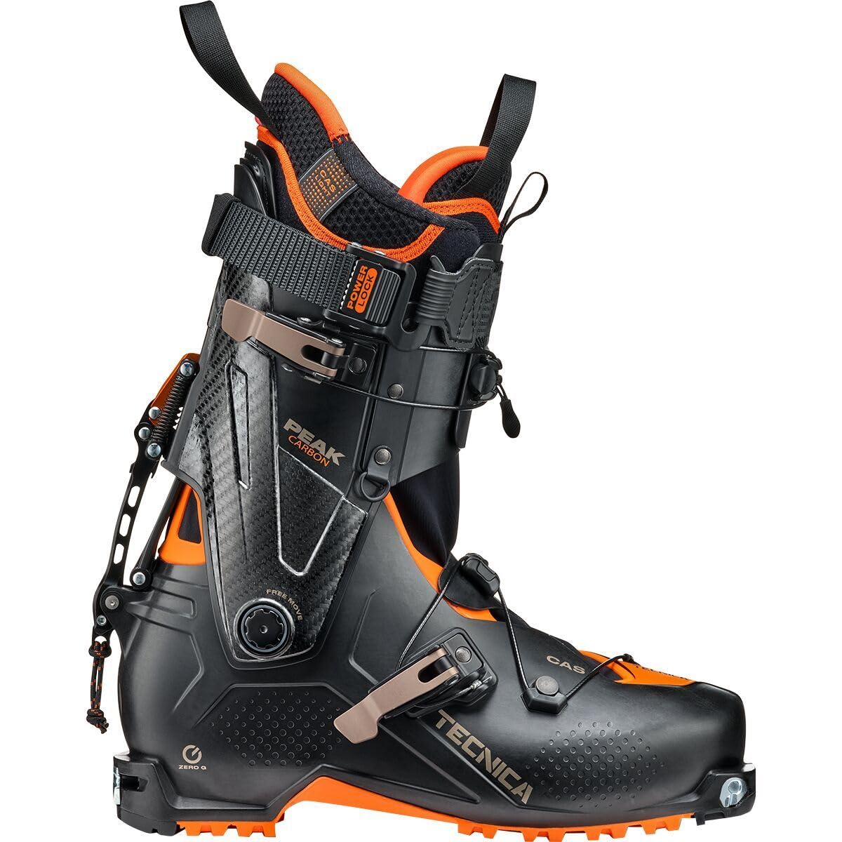 Tecnica Zero G Peak Carbon Boot - 2025, Black/Orange, 23.5