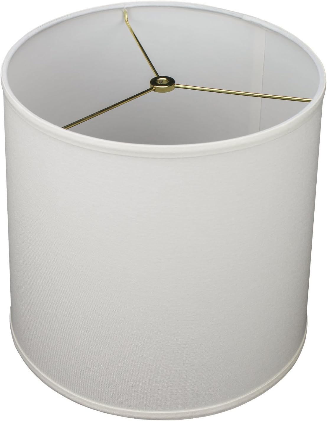 FenchelShades.com 12" Top Diameter x 13" Bottom Diameter x 12" Slant Height Fabric Drum Lampshade Spider Attachment (Cream)