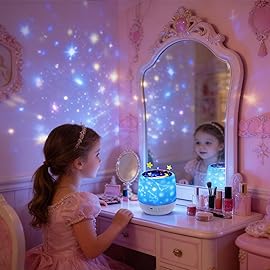 Night Light Projector - Star Light Projector with USB Cable, 360 Degree Rotation Star Projector Lamp Bedroom Star Projector Night Light Best Gifts for Kids - 7 Sets of Film