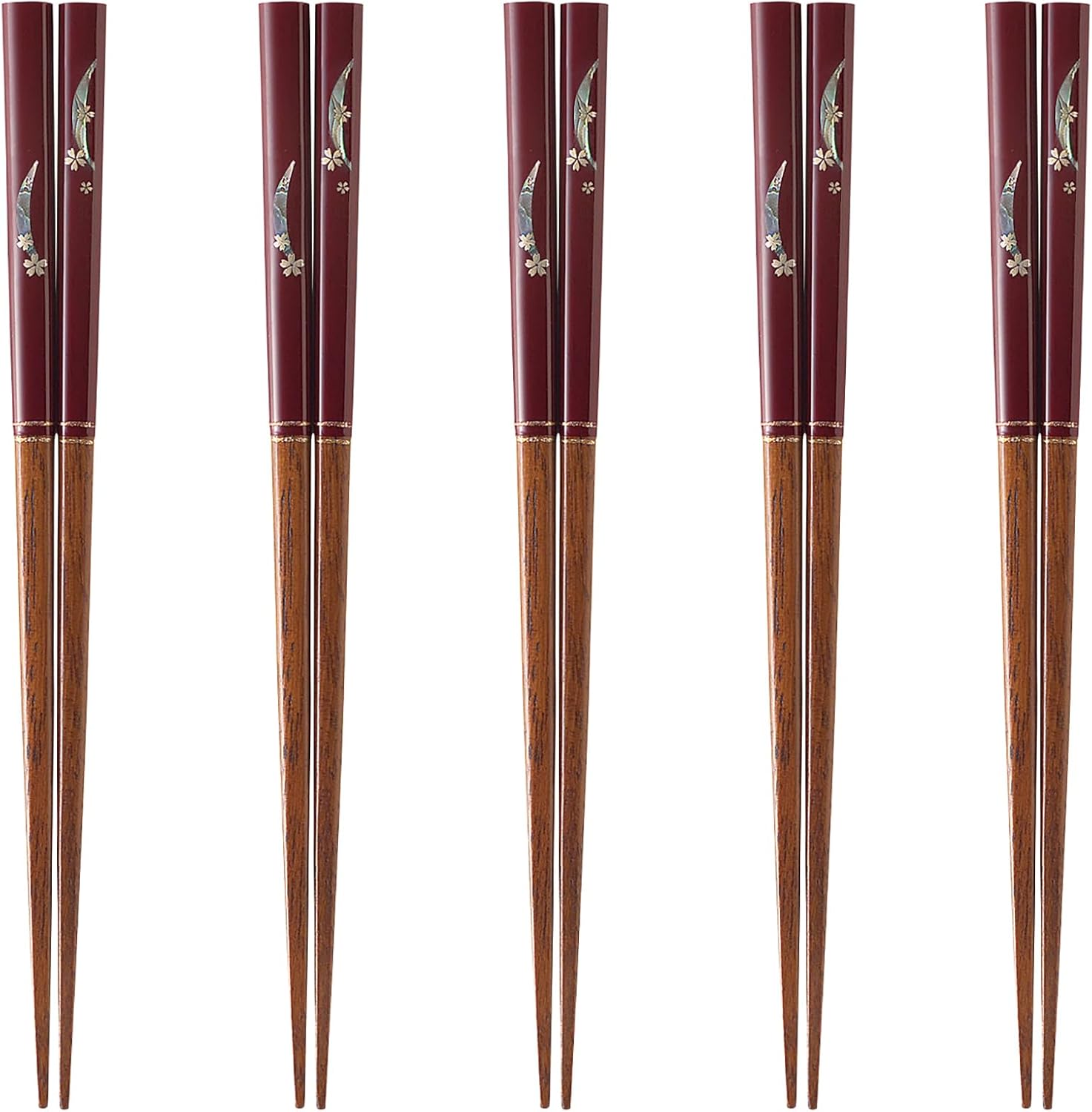 J-kitchens PID589351 Japanese Chopsticks, Set of 5 Pairs, Material: Wood, Chopsticks, Made in Japan