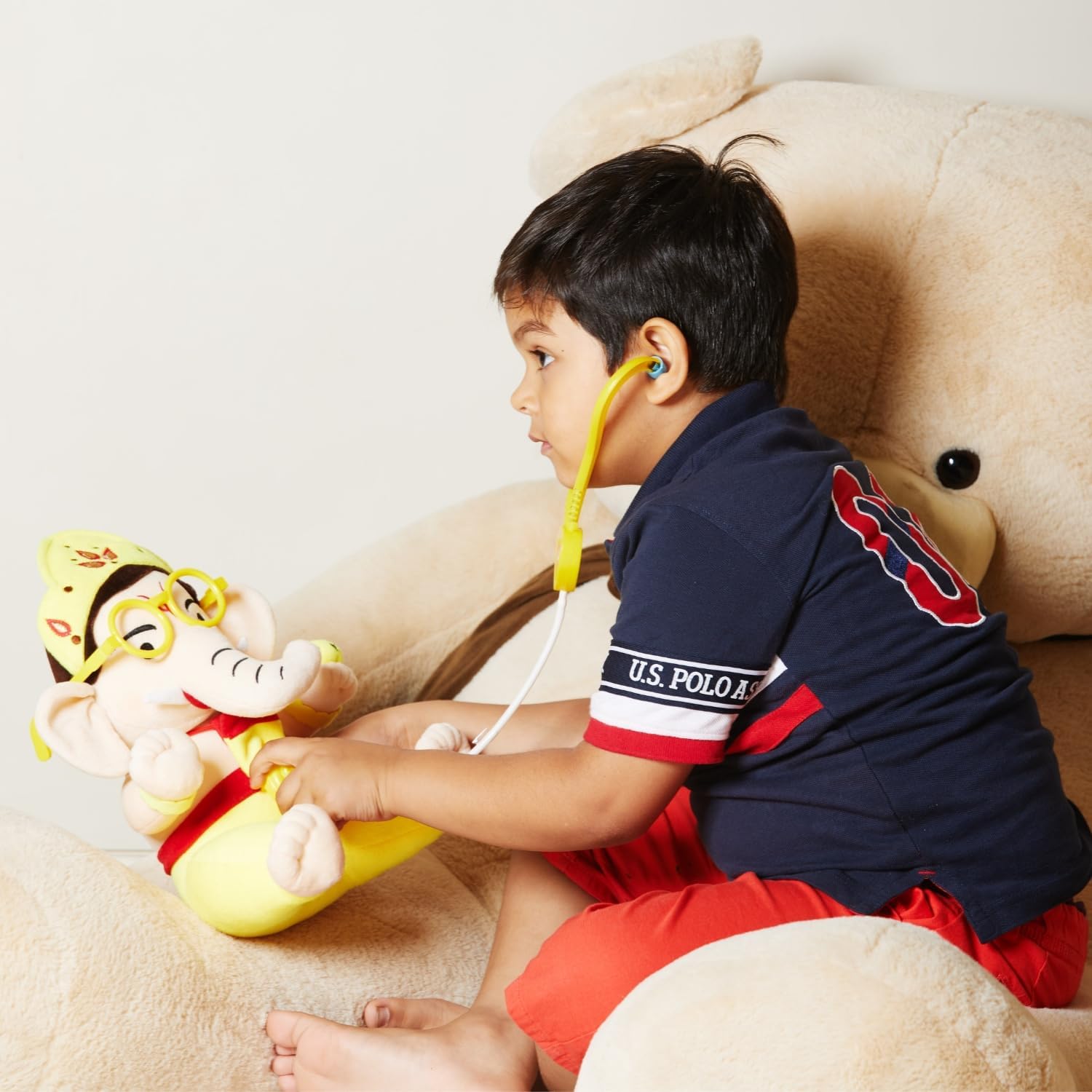 Panda's Box Mantra Chanting Musical Baby Ganesha Plush Toy | Best Gift for Kids