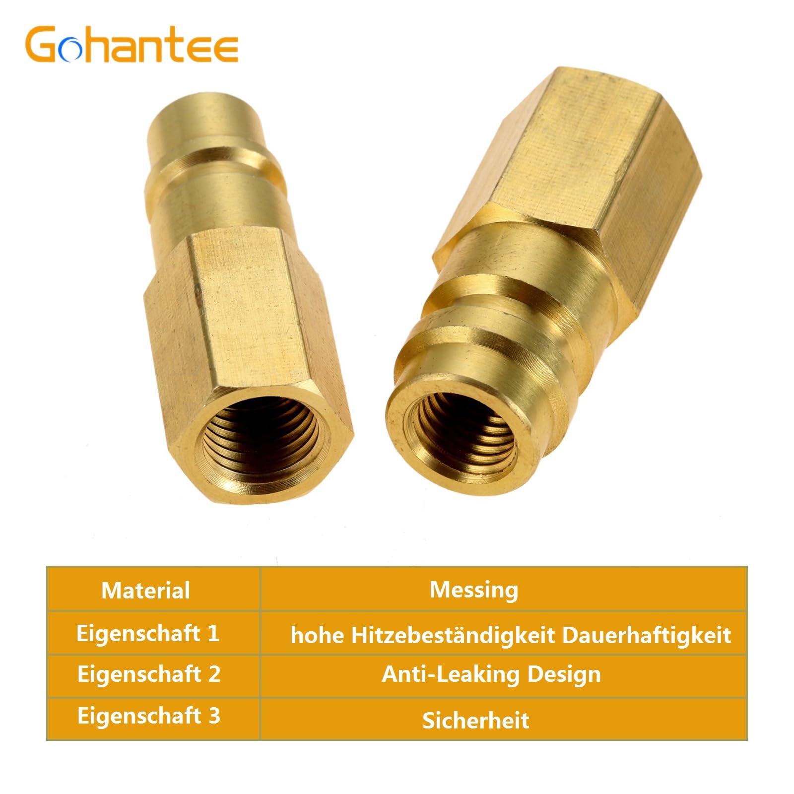 gohantee R12 R22 R502 Schraube auf R134A Fast Conversion Adapter Ventiladapterschalter, Adapter R12 auf R134a, High/Low Side 1/4" SAE (7/16"-20 Gewinde) Anschlüsse