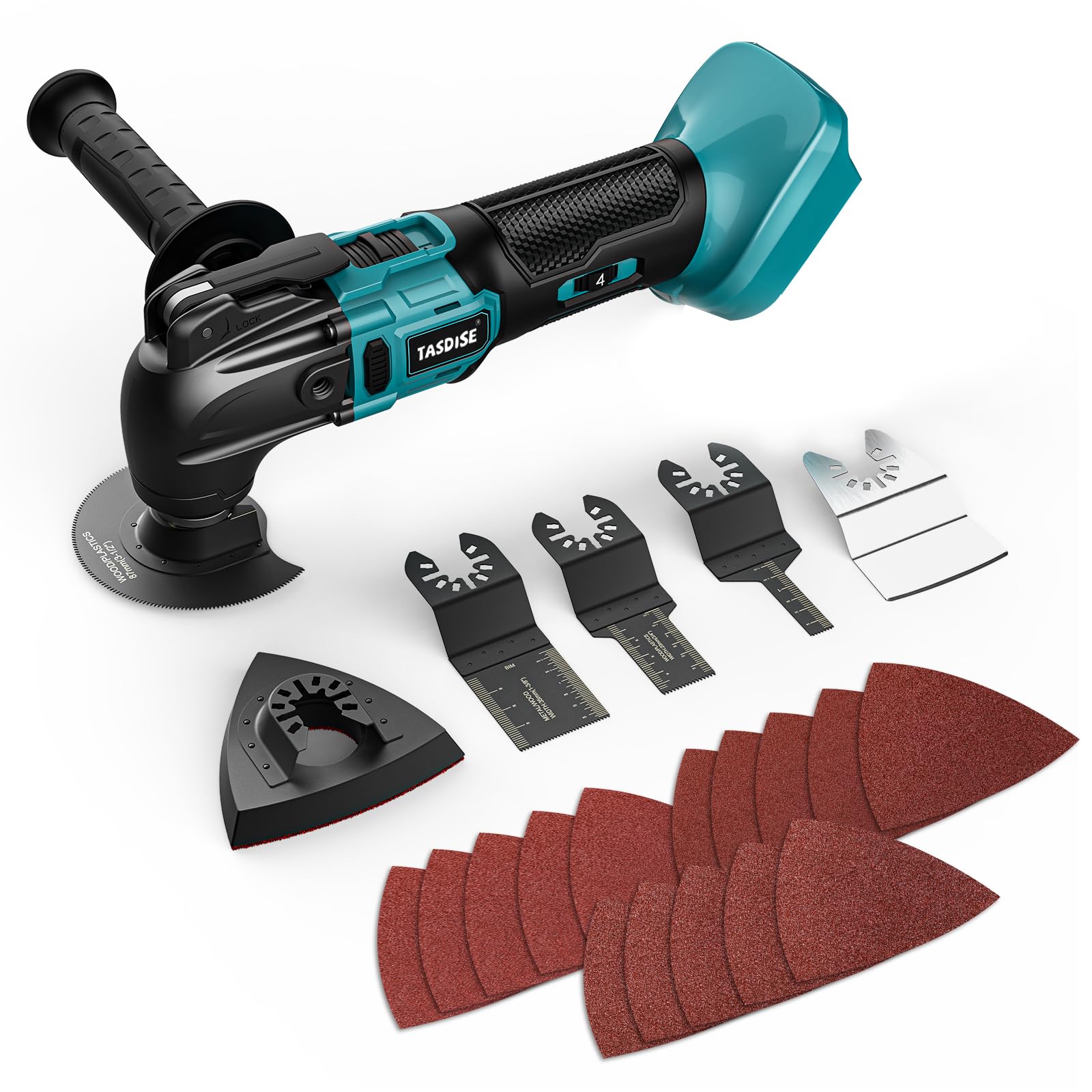 Utensile Oscillante Multifunzione 300W - Con 28 Accessori Per Taglio, Raschiatura E Lucidatura - Foto 9