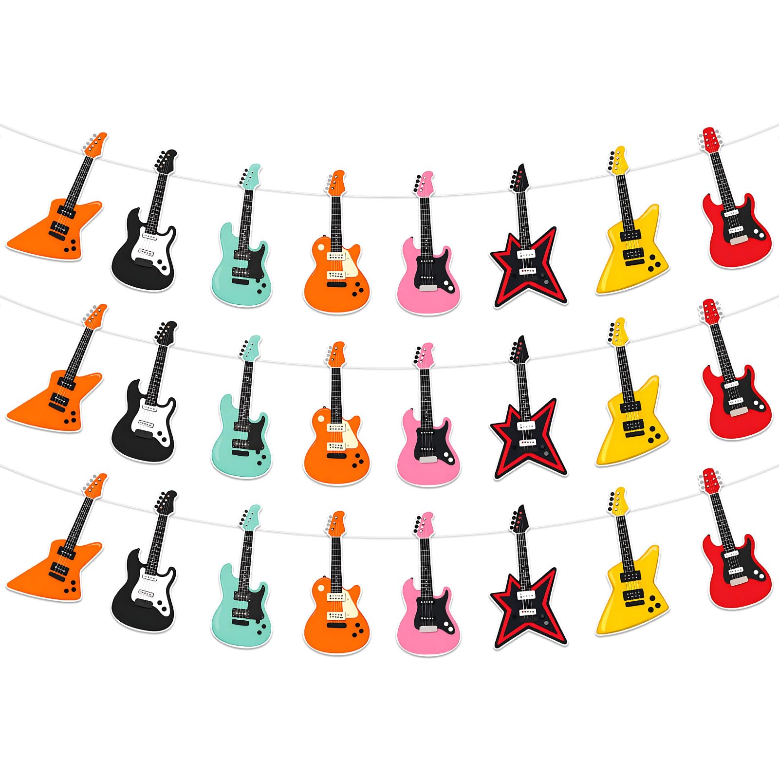 Guirlande anniversaire musique papier coloré suspension fête enfant fille garçon