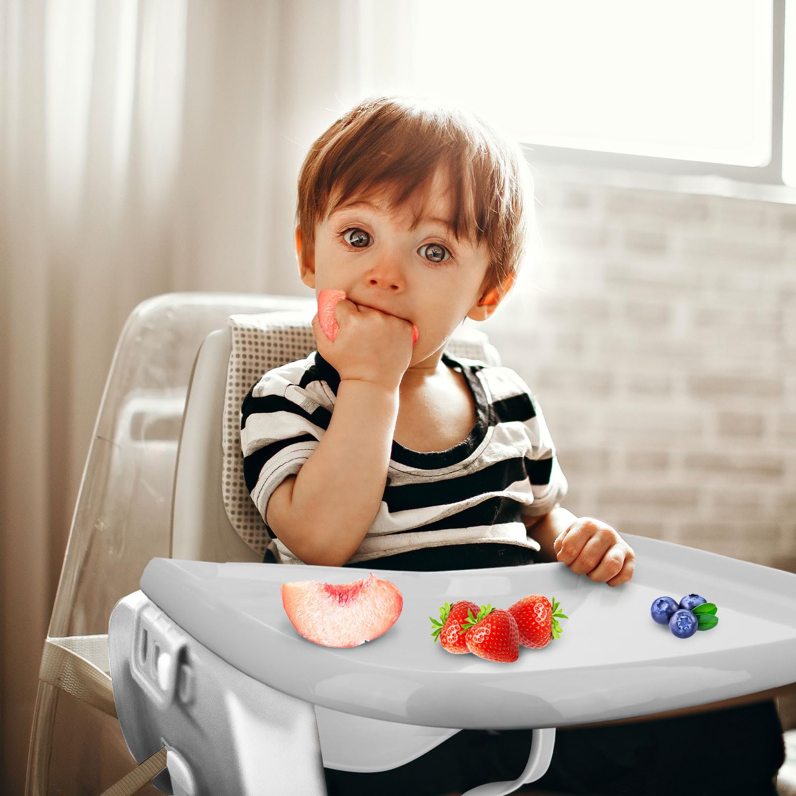 Vassoio Compatibile con Sedia Stokke Tripp Trapp, Vassoio per Tripp Trapp Accessori per Seggiolone per bambini 6-36 Mesi (Bianco)