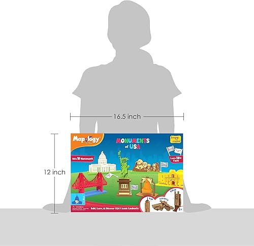 Miniatura 4 de Imagimake Mapology Monumentos de EE. UU. Rompecabezas 3D para niños Juguetes y juegos STEM Juguetes educativos para niños de 5 a 7 años