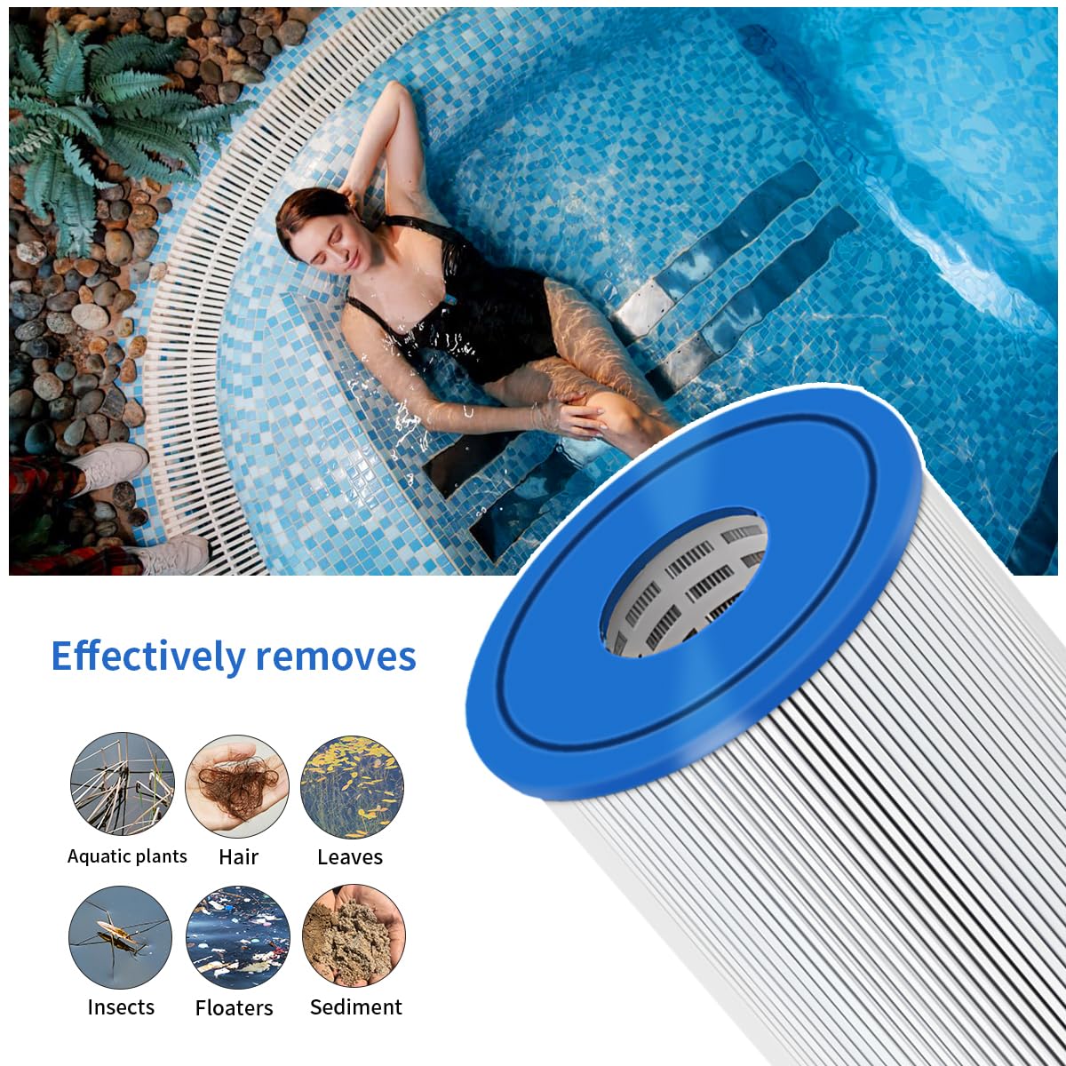 Filtros de SPA de Reemplazo Compatibles con Pleatco PRB50-IN, para Unicel C-4950, para Filbur FC-2390, para Guardian 413-212-02, 373045, 817-50000, 3FIL1600, 17-2380,2 Piezas