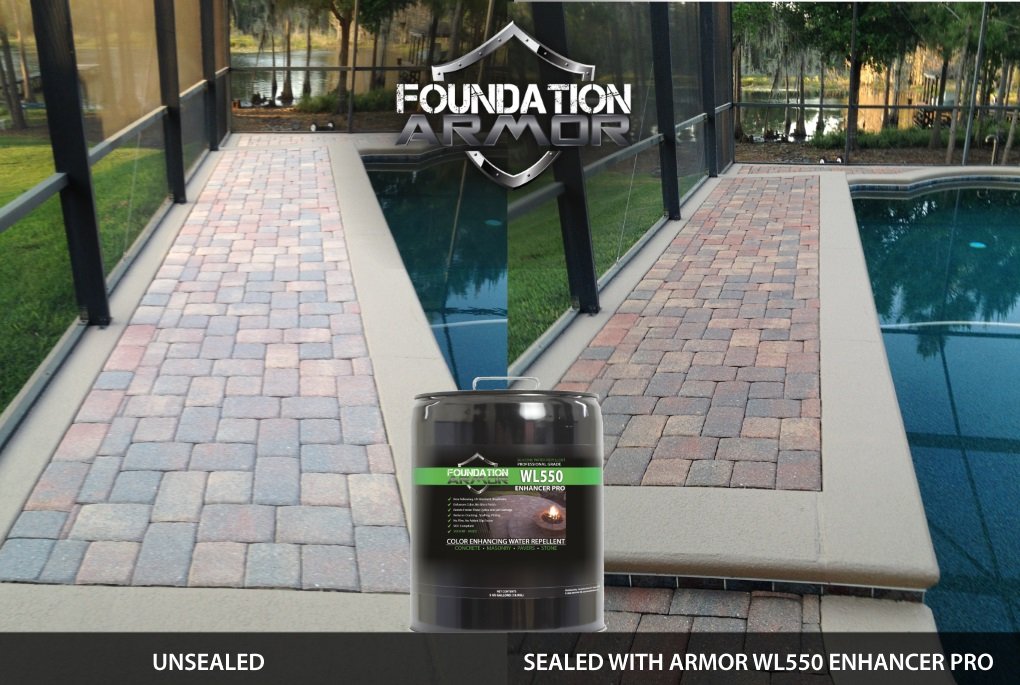 Armor WL550 Matte Wet Look Enhancer Sealer Concrete, Brick, Pavers, Stone, and Slate: Tools & Home Improvement